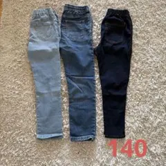 3点セット ゴムウエストジーンズ 100cm~