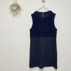 オットーコレクション 【M】 ノースリーブワンピース 異素材ドッキング 日本製