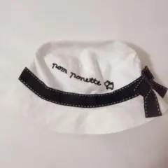 pom ponette 54cm ハット ホワイト リボンのサムネイル