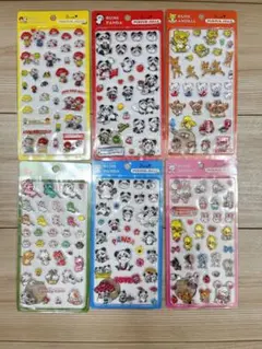 内藤ルネ　ぷくぷくジェリーシール　正規品　6枚コンプリートセット　ボンドロ風