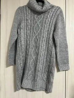 PAGEBOY ケーブルニットタートルネックワンピース F