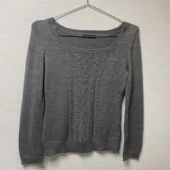 COMME CA ISM 長袖ニット　グレー M