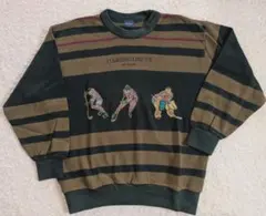 bayardメンズ　セーター Lサイズ　グリーン×ベージュ