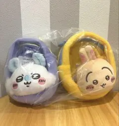 【新品未開封】ちいかわ 窓付きおかおミニポーチ うさぎ モモンガ ２個セット