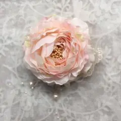 コサージュ 髪飾り ピンク パール 入学式 卒業式 ハンドメイド