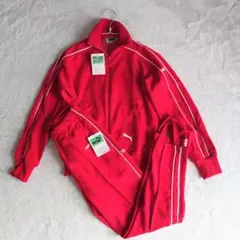 激レア タグ付きプーマPUMA 80s セットアップジャージ 赤 XSサイズ