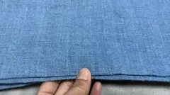 AI80-62 薄い藍染め布*23m　 ラオスコットン　天然草藍染め　手紡手織り