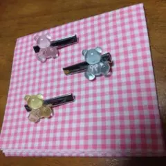 ハンドメイド　ヘアピン3点セット