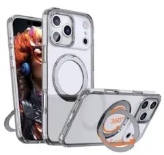 iPhone 17 Proクリアケース360度回転リング MagSafe対応