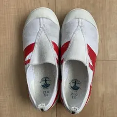 JESシューズ　2101 上履き　前ゴムタイプ　赤　21.0cm
