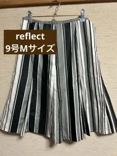 reflect リフレクト ストライプ プリーツスカート 9号Mサイズ