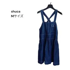 shuca GLOBAL WORK サロペット　デニムブルー Mサイズ