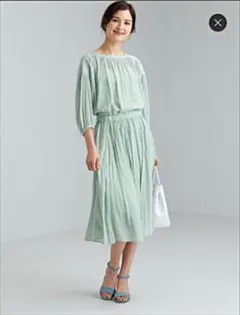 【新品】定価14,700円　グリーンレーベルリラクシング　セットアップ　ライム