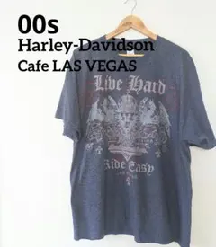 ​激レア 00s ハーレーダビッドソン カフェTシャツ ラスベガス 2XL 紋章のサムネイル
