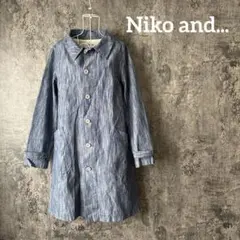 ⭐︎426 Niko and ニコアンド　スタンドカラーコート　デニム　ミドル丈