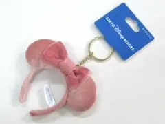 ディズニーリゾート ミニーマウス耳型キーホルダー カチューシ ャキーチェーン②