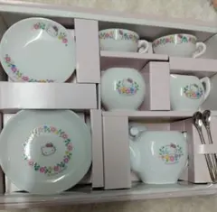 【激レア】1995年 サンリオ ハローキティの小さなティーセット 非売品 陶器のサムネイル