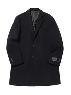 B:MING by BEAMS メンズ ネイビー ハーフ チェスターコート 美品
