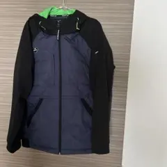 BURTLEフード付き中綿ジャケット ネイビー/ブラック/グリーン