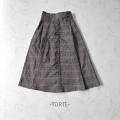 TORTE/スカート/F/チャコール/チェック/フレア/ハイウエスト/大人可愛いのサムネイル