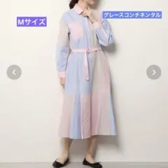 【レア】グレースコンチネンタル　パッチワークシャツワンピース M 素敵ワンピース