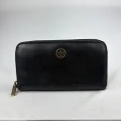 Tory Burch 本革 ラウンドファスナー 長財布 ブラックのサムネイル