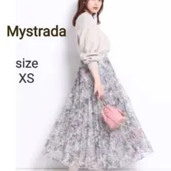 最終お値下げ【美品】マイストラーダ プリーツスカート ロング 花柄 総柄 XS