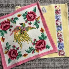 FILER フェイラー　花柄　タオルハンカチ2枚セット