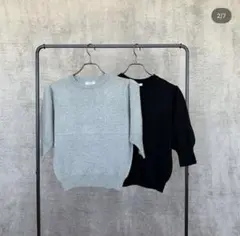 しまむら　manaoさん　ラメニットクルー　M