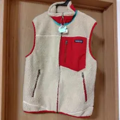 patagonia レトロX ベスト ベージュ/レッド