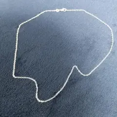 【新品】SV925 約50cm 細身シルバー925サークルチェーンネックレス