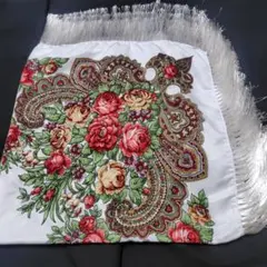 ロシアンスカーフ　白