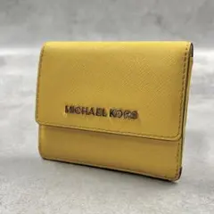 MICHAEL KORS レザー イエロー 折り財布 8636