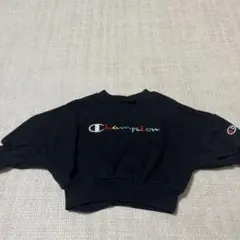 チャンピオン　トレーナー　80 黒　カラフル　ロゴ