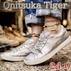 オニツカタイガー ローンシップ 3.0 レディース シルバー 24.0cm