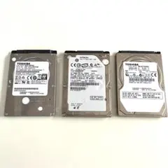 2.5インチ　HDD　500GB & 250GB　3台セット