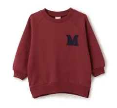 petit main 赤 M刺繍 トレーナー 110