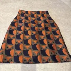 ANAYI 幾何学模様 台形スカート ひざ丈