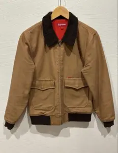 シュプリーム ボンバー ジップアップ ジャケット ブラウン