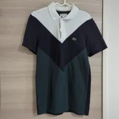 LACOSTE ポロシャツ ネイビー/ホワイト/グリーン