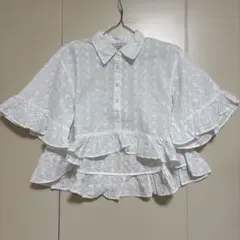 GU×rokh ペプラムシャツ