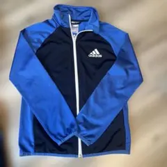 adidas ジップアップジャケット 150サイズ 青黒