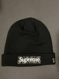 Supreme NEW ERA ニット帽 バンダナ BOXロゴ ブラック 黒 - メルカリ