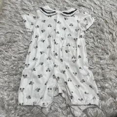 プティマイン　ミッキー　ロンパース　半袖　50-70