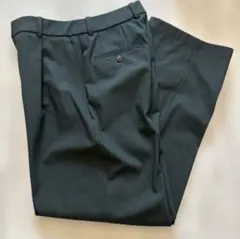 UNIQLO タックワイドパンツ/丈長　グリーン　M