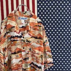 輸入古着 UTILITY アロハシャツ 【M】のサムネイル