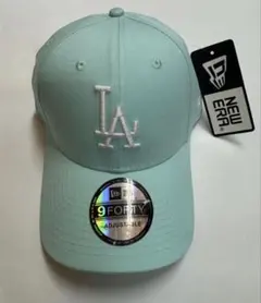 New Era LAロゴLight Blue色White刺繍男女用　キ