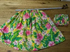 フラダンス スカート トロピカル花柄 ケイキ　キッズ