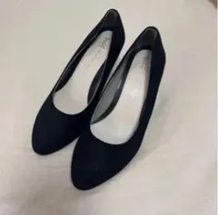 【ほぼ新品】Oriental Traffic／ブラック スエード パンプス