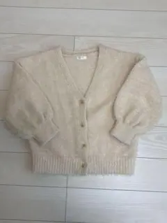 mysa ベージュ レディースニットカーディガン